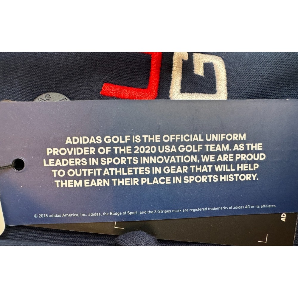 NEW Adidas 2020 USA Golf Team Navy Hoodie Sweatshirt Pullover Men's Size XS - Picture 8 of 9